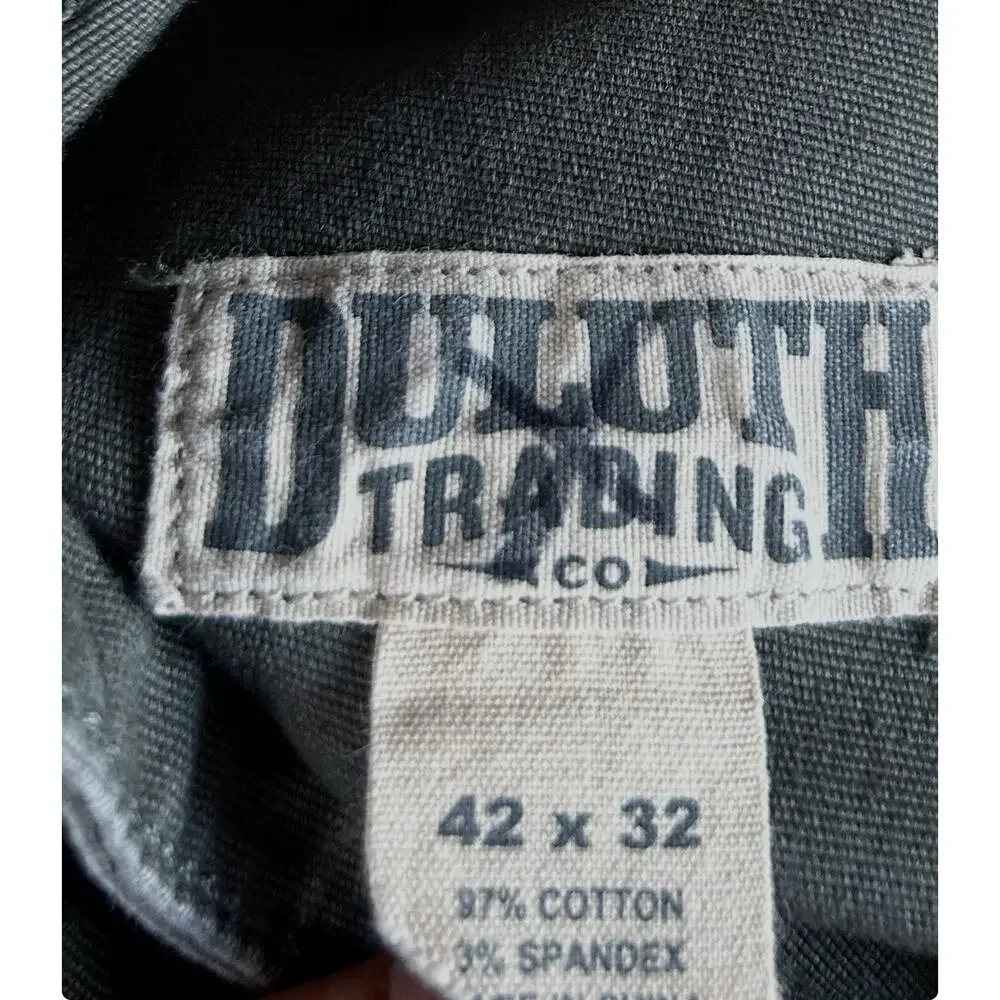 Duluth Trading JEANS Men’s 42 X 30 Flex Fire Hose Relaxed Fit pants Green B25